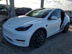 Salvage cars for sale at West Palm Beach, FL auction: 2022 Tesla Model Y