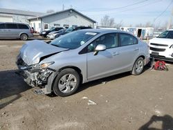 Honda salvage cars for sale: 2013 Honda Civic LX