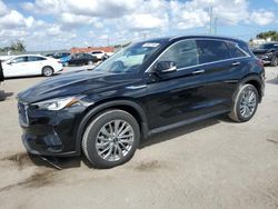 Salvage cars for sale at Homestead, FL auction: 2024 Infiniti QX50 Luxe