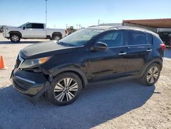 Salvage cars for sale at Andrews, TX auction: 2016 KIA Sportage EX