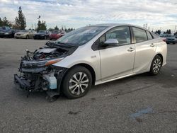 Salvage cars for sale from Copart Rancho Cucamonga, CA: 2021 Toyota Prius Prime LE