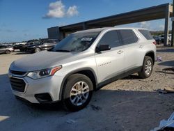 Salvage cars for sale at West Palm Beach, FL auction: 2020 Chevrolet Traverse LS