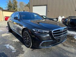 Salvage cars for sale at North Billerica, MA auction: 2022 Mercedes-Benz S 500 4matic