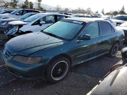 Salvage cars for sale at San Martin, CA auction: 2002 Honda Accord EX