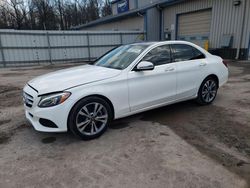 Salvage cars for sale at York Haven, PA auction: 2018 Mercedes-Benz C 300 4matic