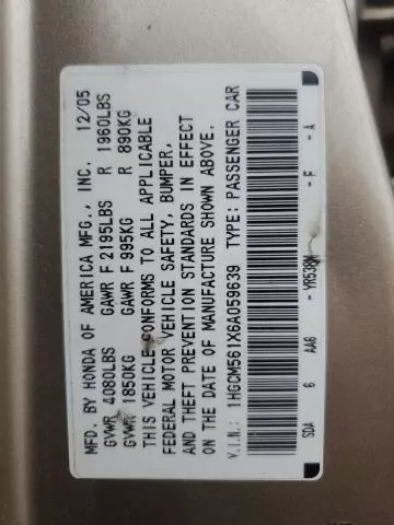 2006 Honda Accord Value