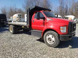 Salvage trucks for sale at Spartanburg, SC auction: 2019 Ford F750 Super Duty Dump Flatbed Truck