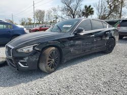 Salvage cars for sale at Riverview, FL auction: 2018 Infiniti Q50 Luxe