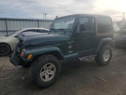 Salvage cars for sale at Dyer, IN auction: 2001 Jeep Wrangler / TJ Sahara