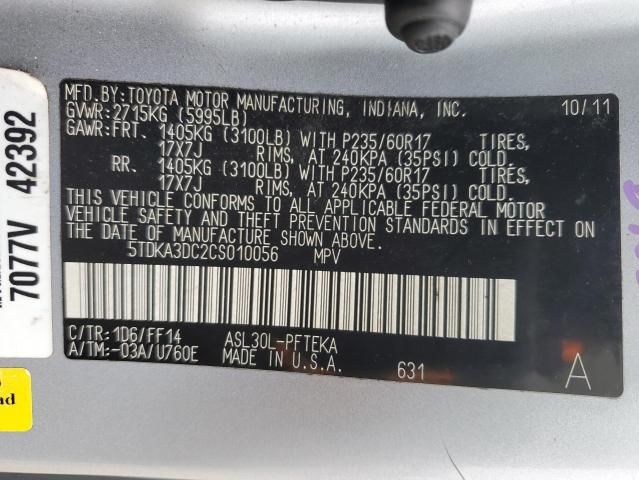 2012 Toyota Sienna Base