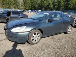 Salvage cars for sale at Graham, WA auction: 2005 Honda Accord EX