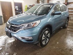 Salvage cars for sale at Pekin, IL auction: 2016 Honda CR-V Touring