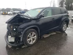 Salvage cars for sale at auction: 2015 Toyota Highlander LE