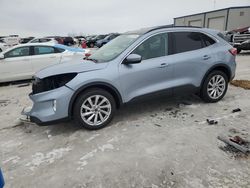 Salvage cars for sale at Wayland, MI auction: 2022 Ford Escape Titanium