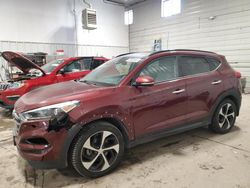 Salvage cars for sale at Des Moines, IA auction: 2016 Hyundai Tucson Limited