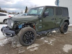 Salvage cars for sale at Bowmanville, ON auction: 2024 Jeep Wrangler Sahara 4XE