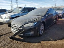 Salvage cars for sale at Elgin, IL auction: 2015 Tesla Model S