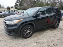 Salvage cars for sale at Knightdale, NC auction: 2016 Toyota Highlander XLE