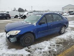 Honda Civic salvage cars for sale: 2004 Honda Civic DX VP