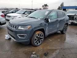 Salvage cars for sale at Woodhaven, MI auction: 2018 Jeep Compass Limited