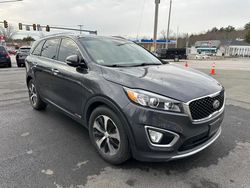 Salvage cars for sale at Mendon, MA auction: 2016 KIA Sorento EX