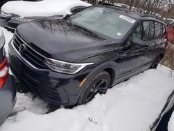 Salvage cars for sale at North Billerica, MA auction: 2024 Volkswagen Tiguan SE R-LINE Black