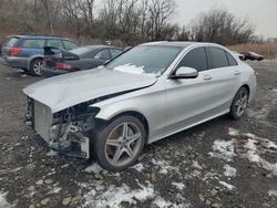 Salvage cars for sale at Marlboro, NY auction: 2018 Mercedes-Benz C 300 4matic