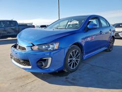 Salvage cars for sale at Grand Prairie, TX auction: 2017 Mitsubishi Lancer ES