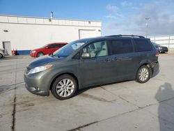 Salvage cars for sale at auction: 2012 Toyota Sienna XLE