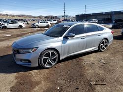 Salvage cars for sale at Colorado Springs, CO auction: 2019 Honda Accord Sport