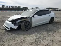 Salvage cars for sale at Lumberton, NC auction: 2021 Tesla Model 3