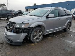 Salvage cars for sale from Copart Woodhaven, MI: 2015 Dodge Journey Crossroad