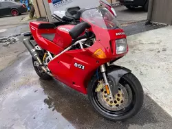 Salvage motorcycles for sale at North Billerica, MA auction: 1992 Ducati 851 Sport