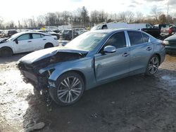 Salvage cars for sale from Copart Chalfont, PA: 2018 Infiniti Q50 Hybrid Luxe