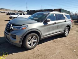 Salvage cars for sale at Colorado Springs, CO auction: 2020 Ford Explorer XLT