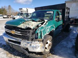 Salvage trucks for sale at West Warren, MA auction: 2013 Chevrolet Silverado C3500