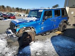 Salvage cars for sale at Exeter, RI auction: 2015 Jeep Wrangler Unlimited Sport