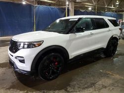 Salvage cars for sale at Woodhaven, MI auction: 2022 Ford Explorer ST