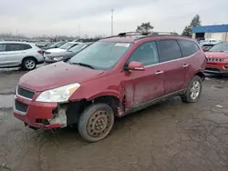 Salvage cars for sale at Woodhaven, MI auction: 2011 Chevrolet Traverse LT