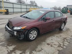 Salvage cars for sale at Lebanon, TN auction: 2012 Honda Civic LX