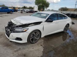 Salvage cars for sale at Orlando, FL auction: 2021 Honda Accord Sport SE