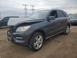 Salvage cars for sale at Elgin, IL auction: 2012 Mercedes-Benz ML 350 4matic