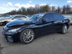 Salvage cars for sale at Brookhaven, NY auction: 2018 Infiniti Q50 Luxe