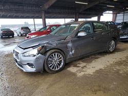 Salvage Cars with No Bids Yet For Sale at auction: 2019 Infiniti Q50 Luxe