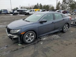 Salvage cars for sale at Denver, CO auction: 2019 Honda Civic LX