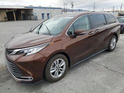 Salvage cars for sale at Sun Valley, CA auction: 2022 Toyota Sienna Limited