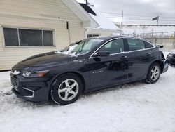 Salvage cars for sale at Northfield, OH auction: 2018 Chevrolet Malibu LS