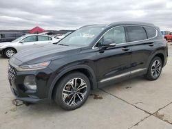 Salvage cars for sale at Grand Prairie, TX auction: 2019 Hyundai Santa FE Limited