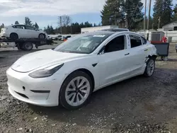 Salvage cars for sale at Graham, WA auction: 2022 Tesla Model 3