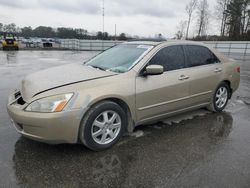 Salvage cars for sale at Dunn, NC auction: 2005 Honda Accord EX